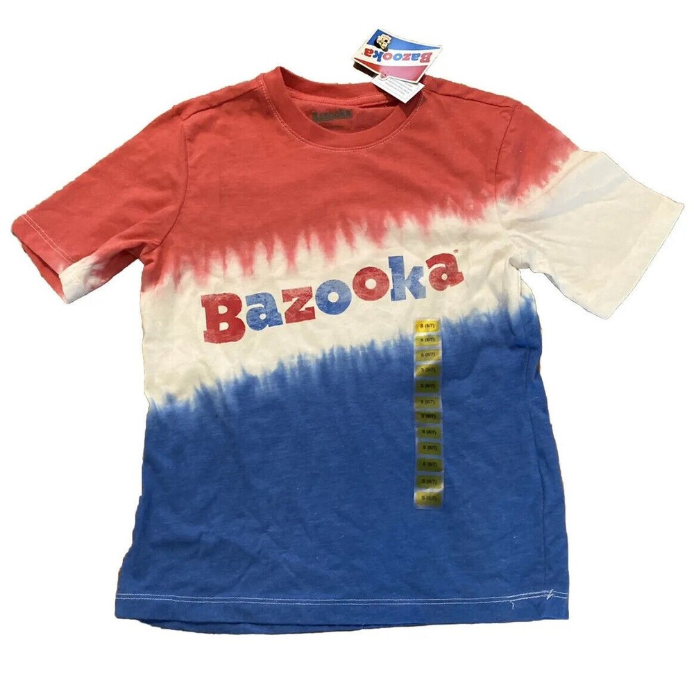 Bazooka Licensed Boy's Tie Dyed Short Sleeve Graphic T-Shirt Size Small NWT